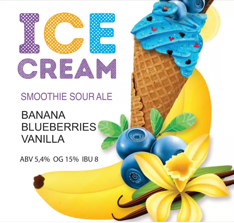 ICE CREAM 2 banana •blueberries • vanilla интернет-магазин Beeribo