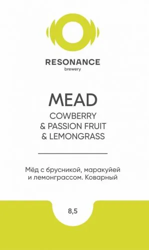 Mead With Cowberry, Passion Fruit And Lemongrass